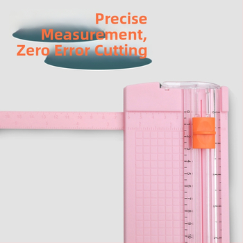 Tăietor bidirecțional de hârtie, portabil din plastic, model 857, mini tăietor cu riglă