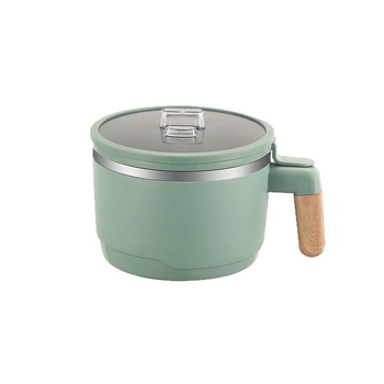 Bol pentru tăiței instant din oțel inoxidabil 304, cu coș de scurgere și capac transparent, cutie de prânz cu două niveluri, capacitate 1-2 L