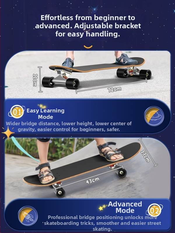 Riedlentė SWAY, septynių sluoksnių klevų lenta, dvigubas rocker, bendram naudojimui