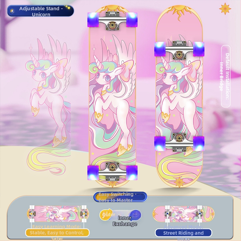 Riedlentė SWAY, septynių sluoksnių klevų lenta, dvigubas rocker, bendram naudojimui