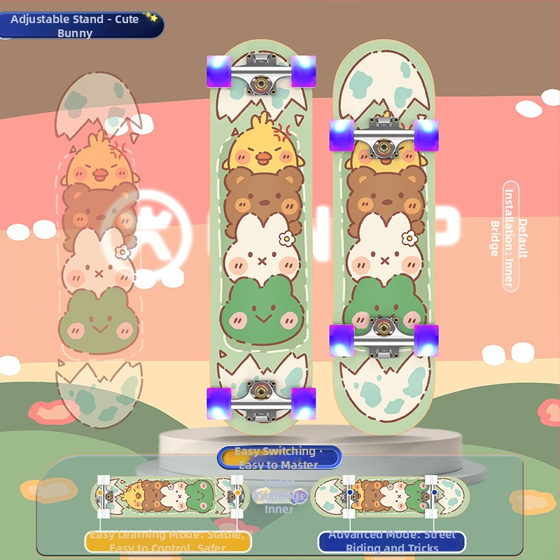 Riedlentė SWAY, septynių sluoksnių klevų lenta, dvigubas rocker, bendram naudojimui