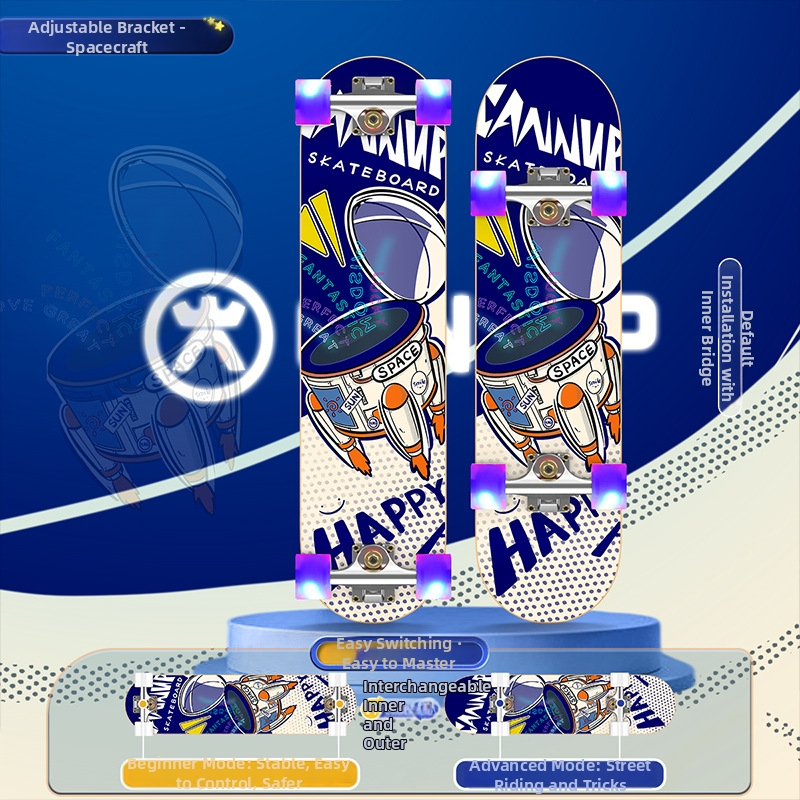 Riedlentė SWAY, septynių sluoksnių klevų lenta, dvigubas rocker, bendram naudojimui