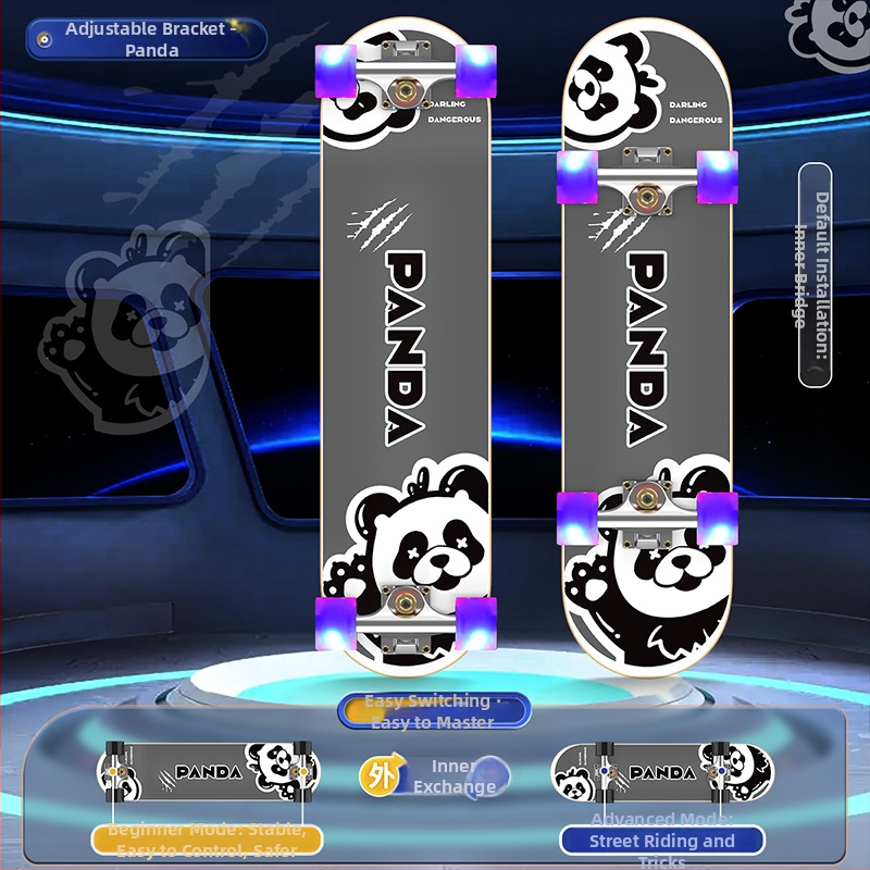 Riedlentė SWAY, septynių sluoksnių klevų lenta, dvigubas rocker, bendram naudojimui