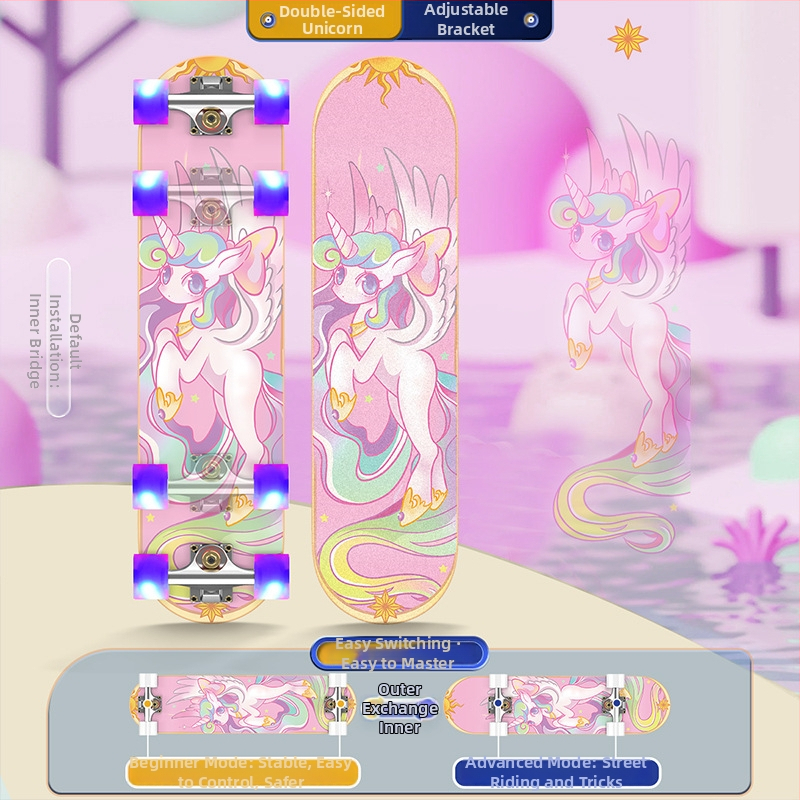 Riedlentė SWAY, septynių sluoksnių klevų lenta, dvigubas rocker, bendram naudojimui