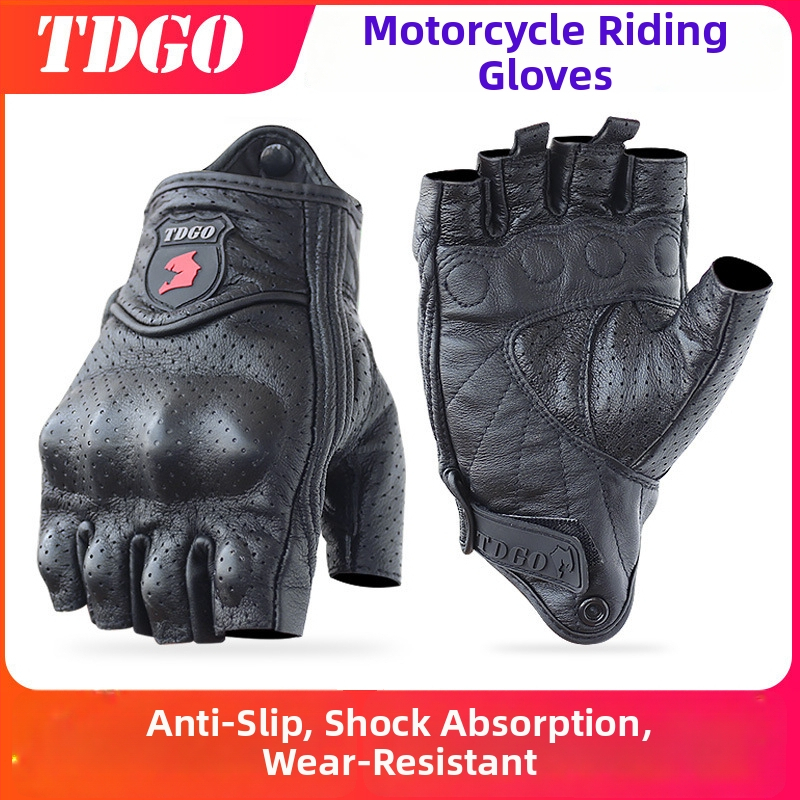 Aitas ādas motociklu cimdi, ūdensizturīgi, rudens-ziemas, vidēja biezuma, universāli