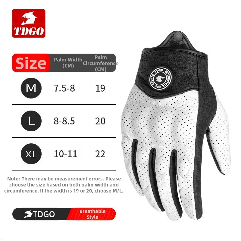 Aitas ādas motociklu cimdi, ūdensizturīgi, rudens-ziemas, vidēja biezuma, universāli