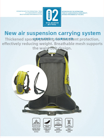 Turistický batoh: vodoodolný, odolný voči opotrebeniu, priedušný, ľahký, z nylonu