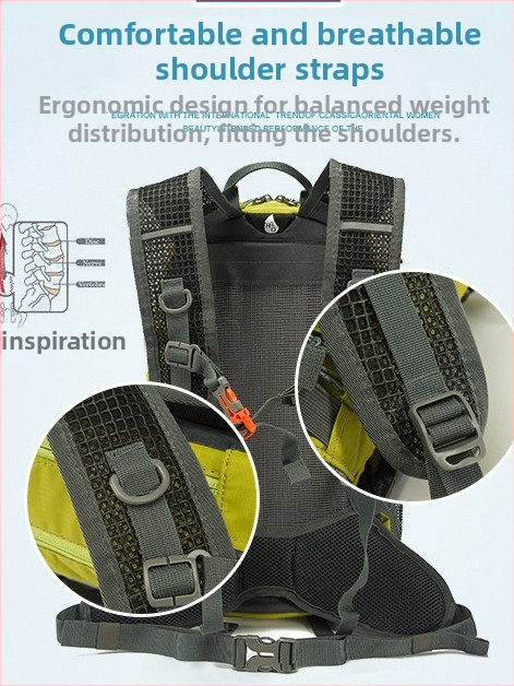 Turistický batoh: vodoodolný, odolný voči opotrebeniu, priedušný, ľahký, z nylonu