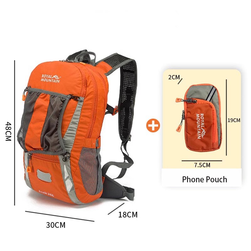 Turistický batoh: vodoodolný, odolný voči opotrebeniu, priedušný, ľahký, z nylonu