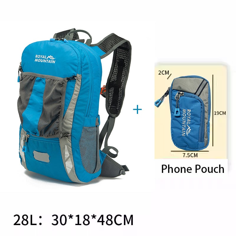 Turistický batoh: vodoodolný, odolný voči opotrebeniu, priedušný, ľahký, z nylonu