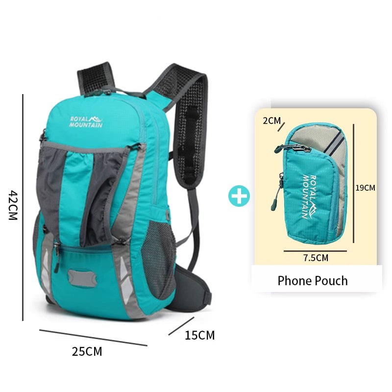Turistický batoh: vodoodolný, odolný voči opotrebeniu, priedušný, ľahký, z nylonu