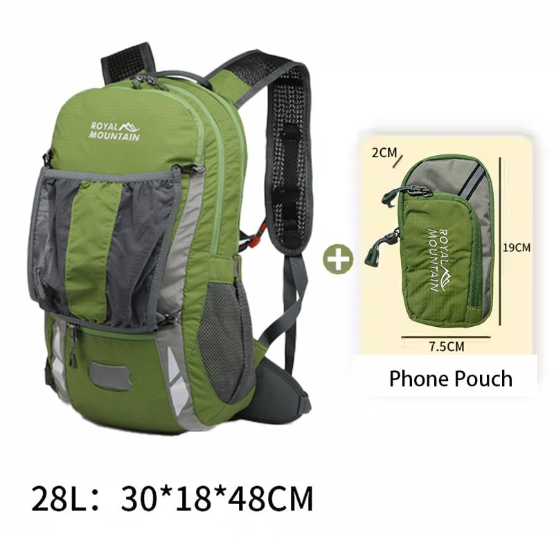 Turistický batoh: vodoodolný, odolný voči opotrebeniu, priedušný, ľahký, z nylonu