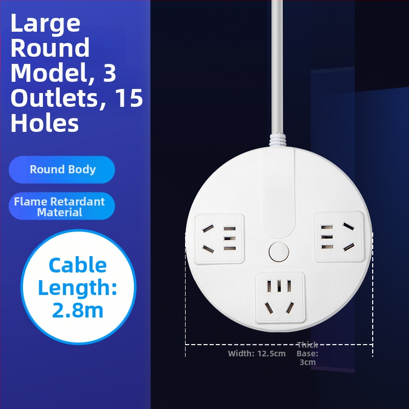 Stalo diskas – daugiafunkcinis kištukų panelis su USB jungtimis ir laidų plokštele