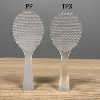 KM plastová lyžička na ryžu – moderný jednoduchý dizajn, jednofarebný vzor, pripravená na súkromnú značku