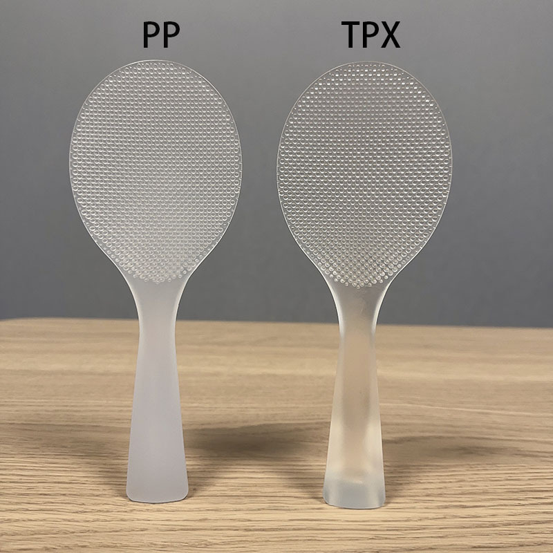 KM plastová lyžička na ryžu – moderný jednoduchý dizajn, jednofarebný vzor, pripravená na súkromnú značku