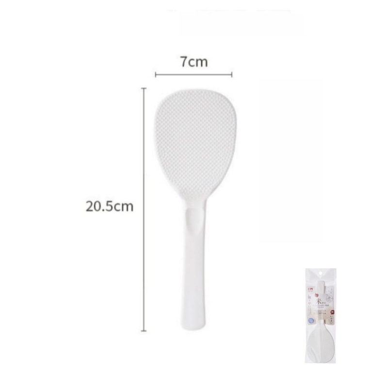 KM plastová lyžička na ryžu – moderný jednoduchý dizajn, jednofarebný vzor, pripravená na súkromnú značku