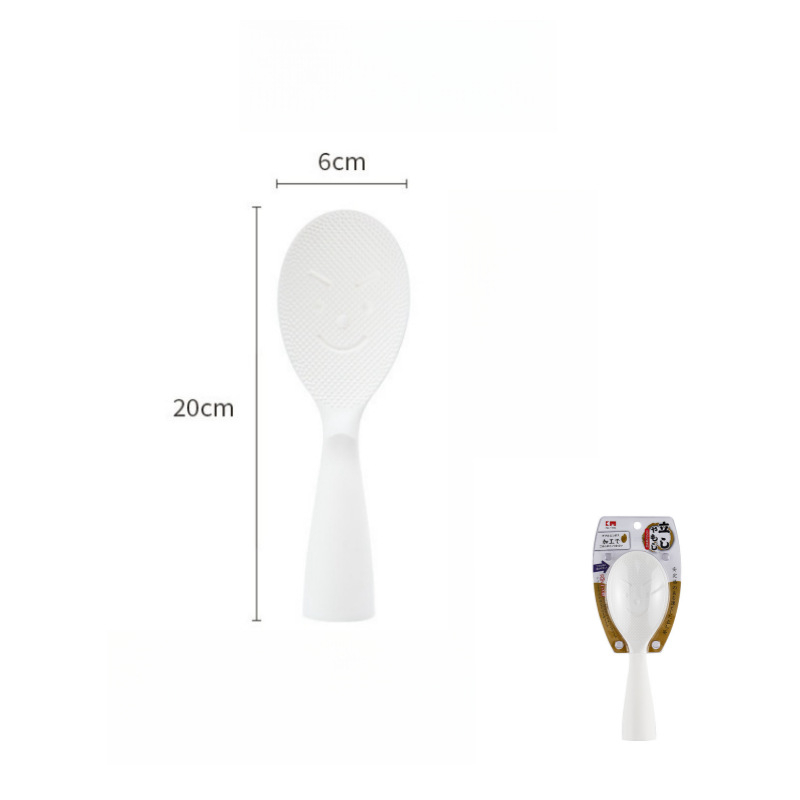 KM plastová lyžička na ryžu – moderný jednoduchý dizajn, jednofarebný vzor, pripravená na súkromnú značku