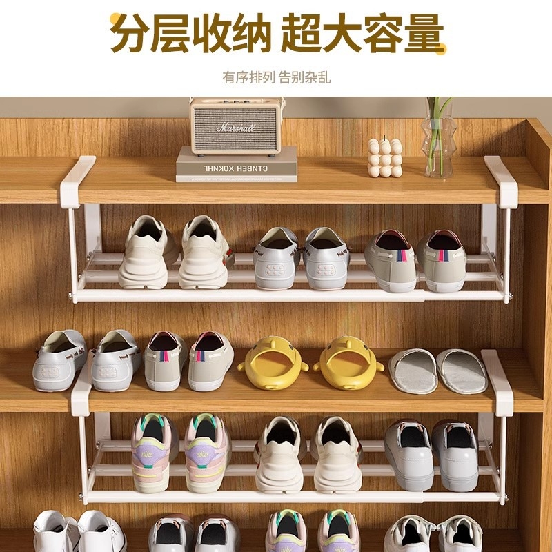 Jednoúrovňový výsuvný stojan na topánky, oceľová konštrukcia, pohyblivý, bez vŕtania, moderný minimalistický dizajn