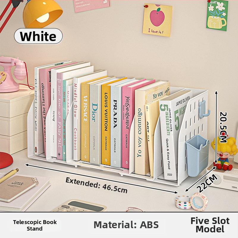 Επεκτεινόμενη βάση βιβλίων γραφείου — μονοεπίπεδη αποθήκευση, χωρίς εγκατάσταση, οργανωτής ανάγνωσης γραφείου