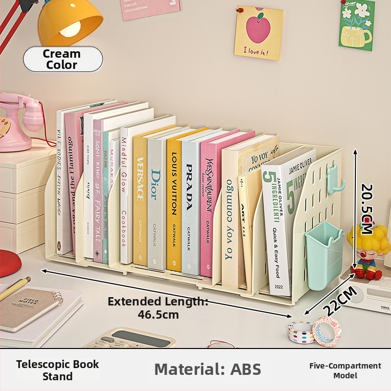 Επεκτεινόμενη βάση βιβλίων γραφείου — μονοεπίπεδη αποθήκευση, χωρίς εγκατάσταση, οργανωτής ανάγνωσης γραφείου