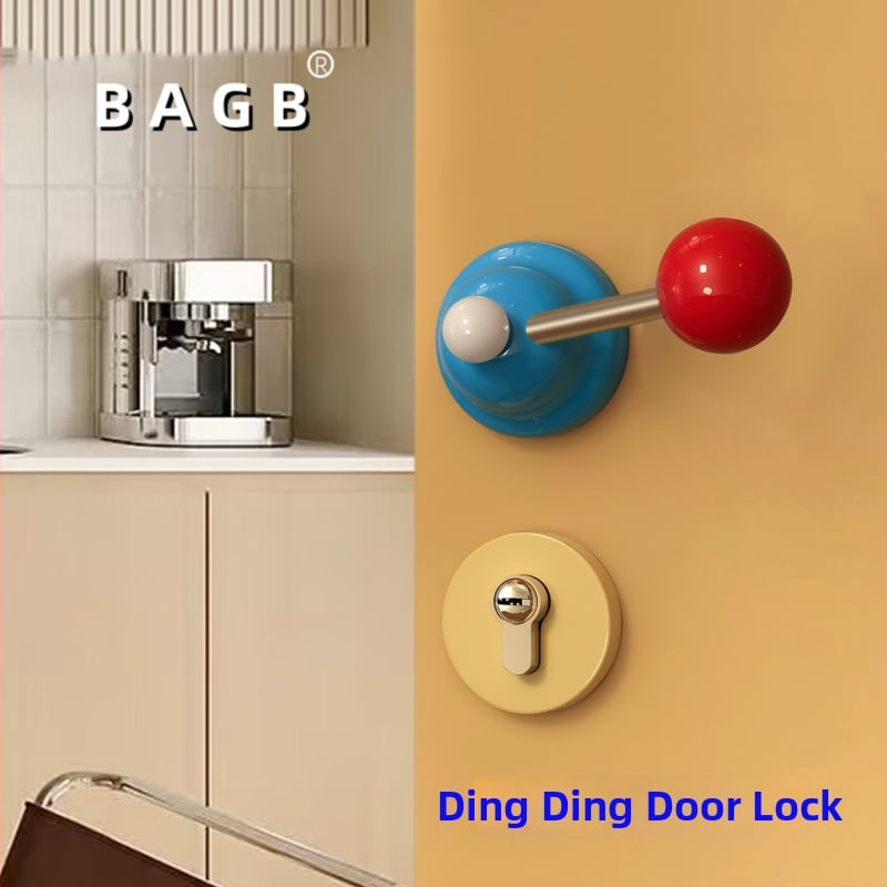 BAGB Ding Dong kilincs zár, cink ötvözet + 304 rozsdamentes acél, belső ajtókhoz, hálószobaajtókhoz, fa és üvegajtókhoz
