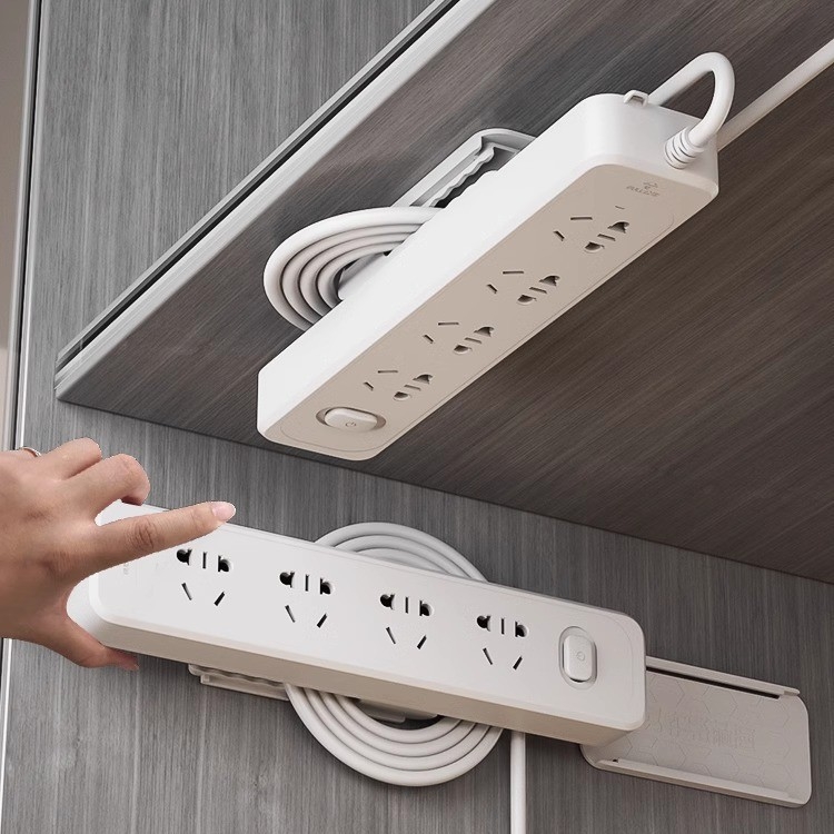 ASCOR Suport pentru prelungitor – montaj pe perete, organizator pentru router, plastic, lansat primăvara 2023