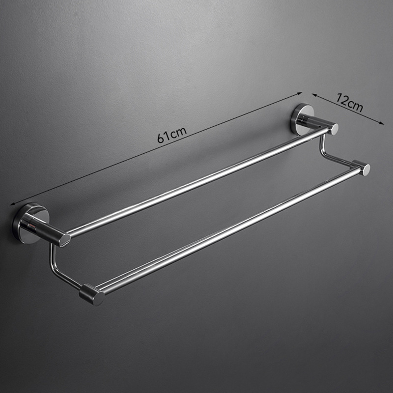 Raft de prosoape montat pe perete din oțel inoxidabil 304, finisaj electroplacat, stil modern minimalist, set de șase piese