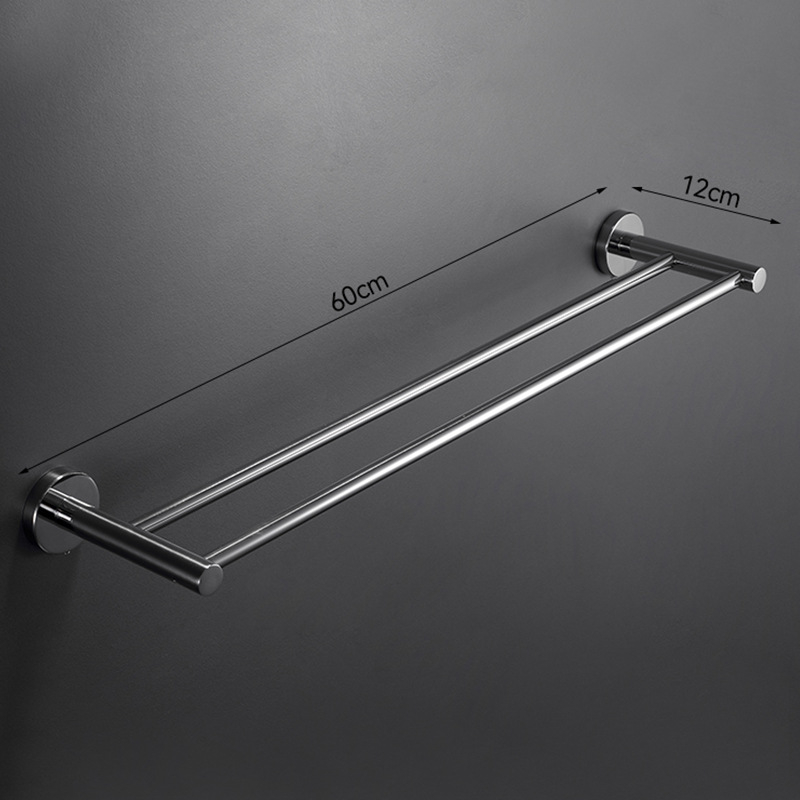 Raft de prosoape montat pe perete din oțel inoxidabil 304, finisaj electroplacat, stil modern minimalist, set de șase piese