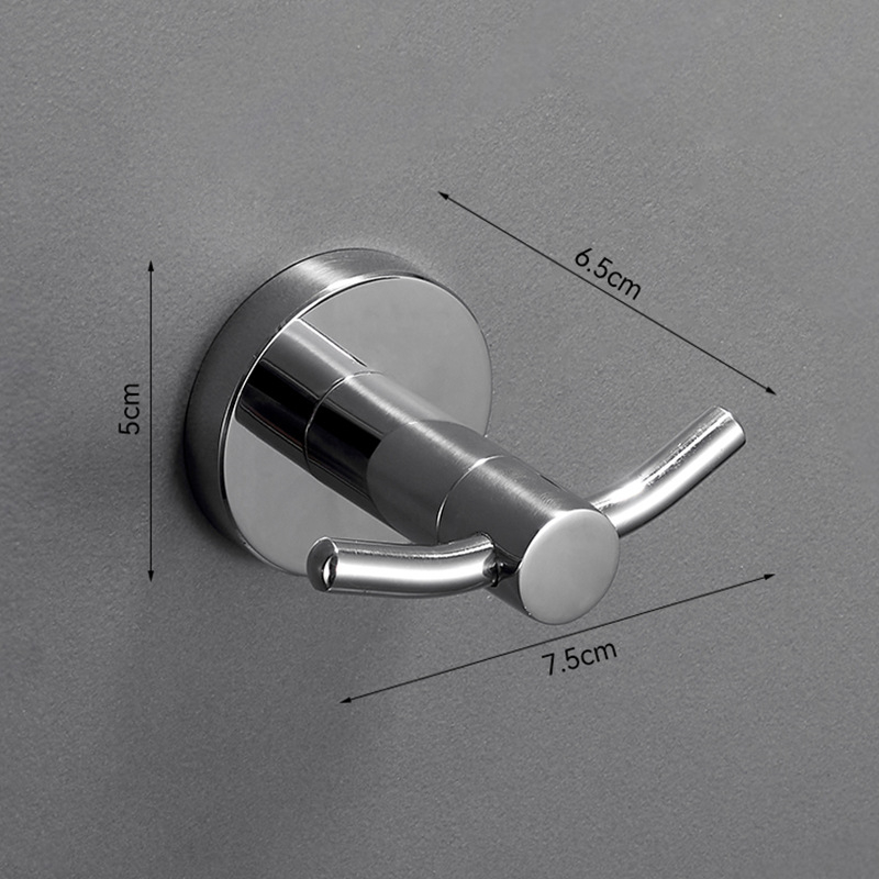 Raft de prosoape montat pe perete din oțel inoxidabil 304, finisaj electroplacat, stil modern minimalist, set de șase piese