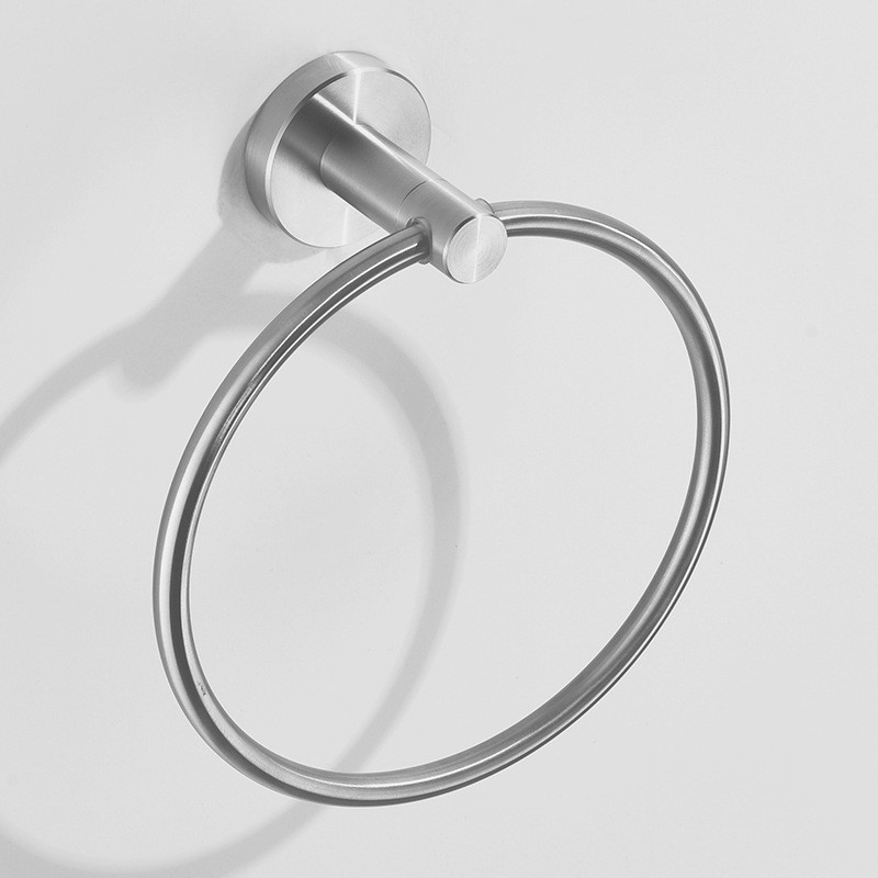 Raft de prosoape montat pe perete din oțel inoxidabil 304, finisaj electroplacat, stil modern minimalist, set de șase piese