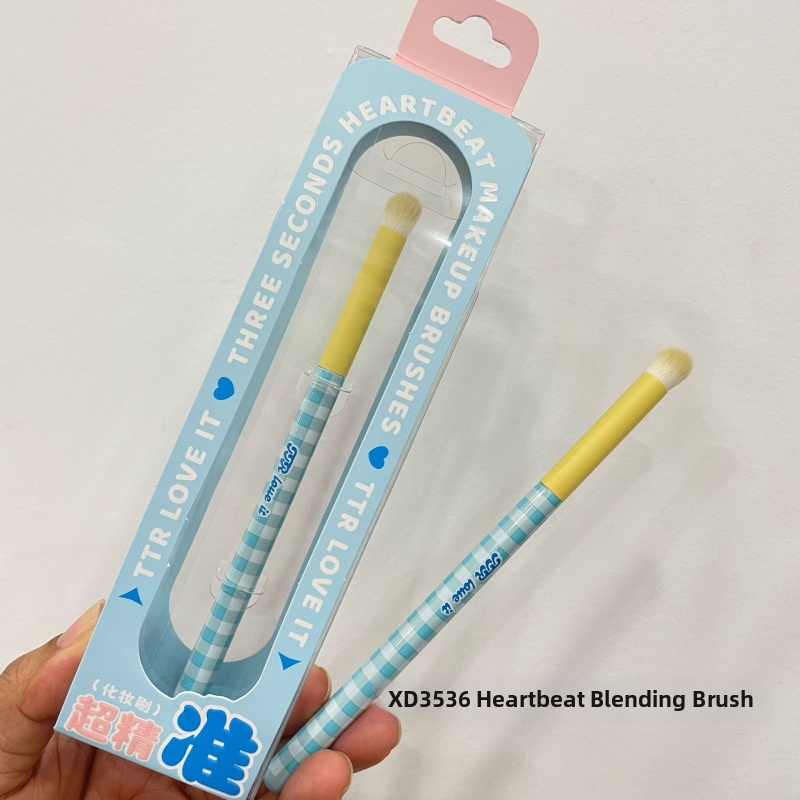 Portabilus TTR makiažo šepetėlių rinkinys – nailoninės šerelės, 1 vnt. rinkinys, daugiafunkcinis akių linijos šepetėlis ir pagrindiniai akių/ pudros šepetėliai