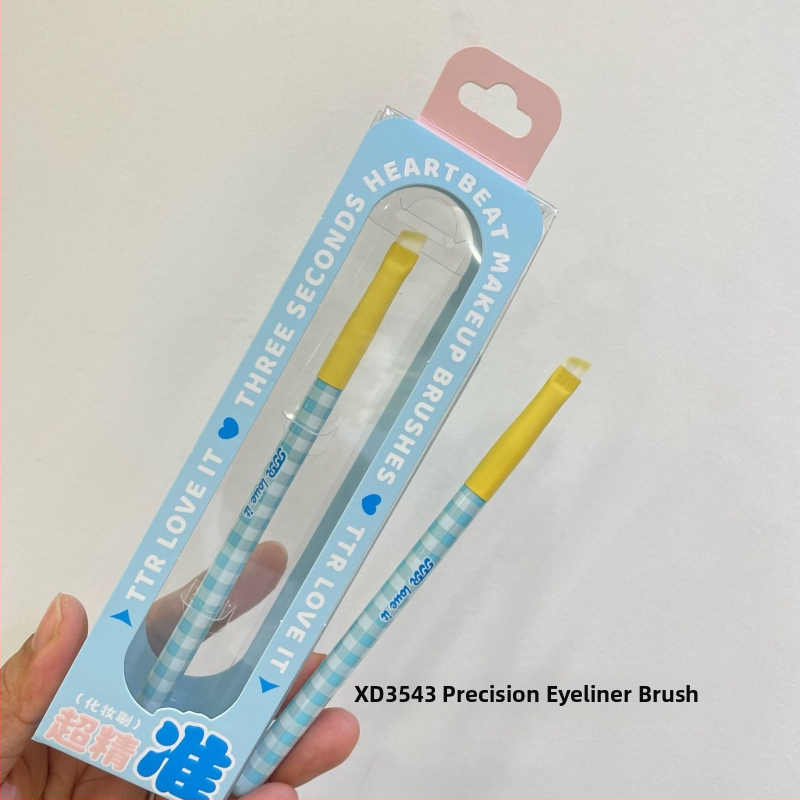 Portabilus TTR makiažo šepetėlių rinkinys – nailoninės šerelės, 1 vnt. rinkinys, daugiafunkcinis akių linijos šepetėlis ir pagrindiniai akių/ pudros šepetėliai