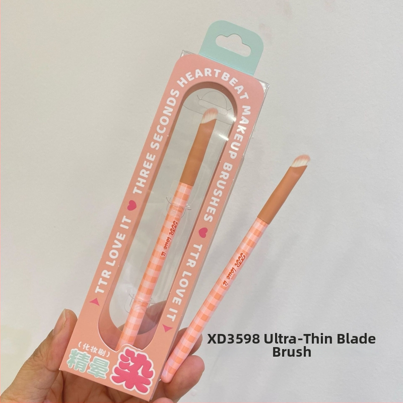 Portabilus TTR makiažo šepetėlių rinkinys – nailoninės šerelės, 1 vnt. rinkinys, daugiafunkcinis akių linijos šepetėlis ir pagrindiniai akių/ pudros šepetėliai