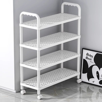 Etajeră pentru pantofi, cu mai multe etaje, din plastic, pentru hol, Multifuncțional