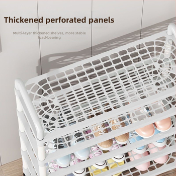 Etajeră pentru pantofi, cu mai multe etaje, din plastic, pentru hol, Multifuncțional