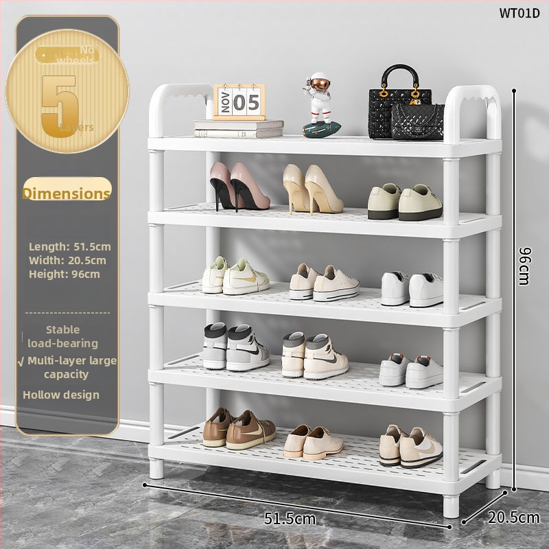 Etajeră pentru pantofi, cu mai multe etaje, din plastic, pentru hol, Multifuncțional