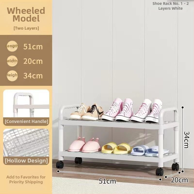 Etajeră pentru pantofi, cu mai multe etaje, din plastic, pentru hol, Multifuncțional