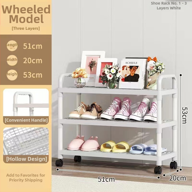 Etajeră pentru pantofi, cu mai multe etaje, din plastic, pentru hol, Multifuncțional