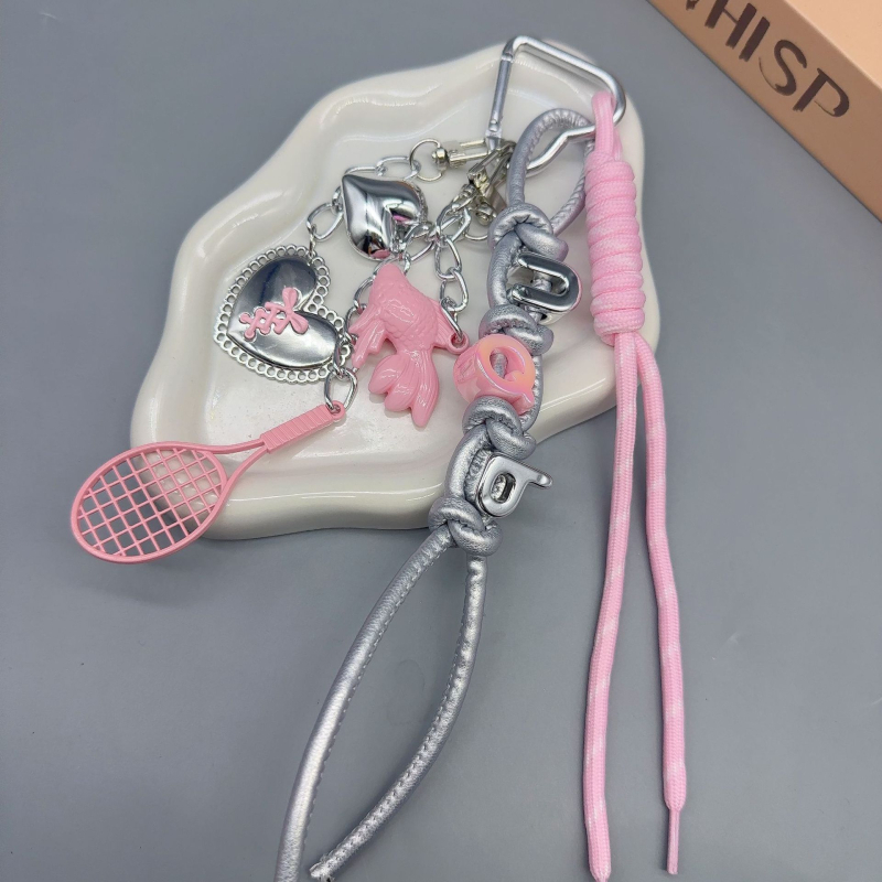 Dlhý prívesok na tašku zliatiny, DIY opletená šnúra, ručne pletený, štýl kľúča, vzor hviezd, slnko a mesiac, letné vydanie 2025