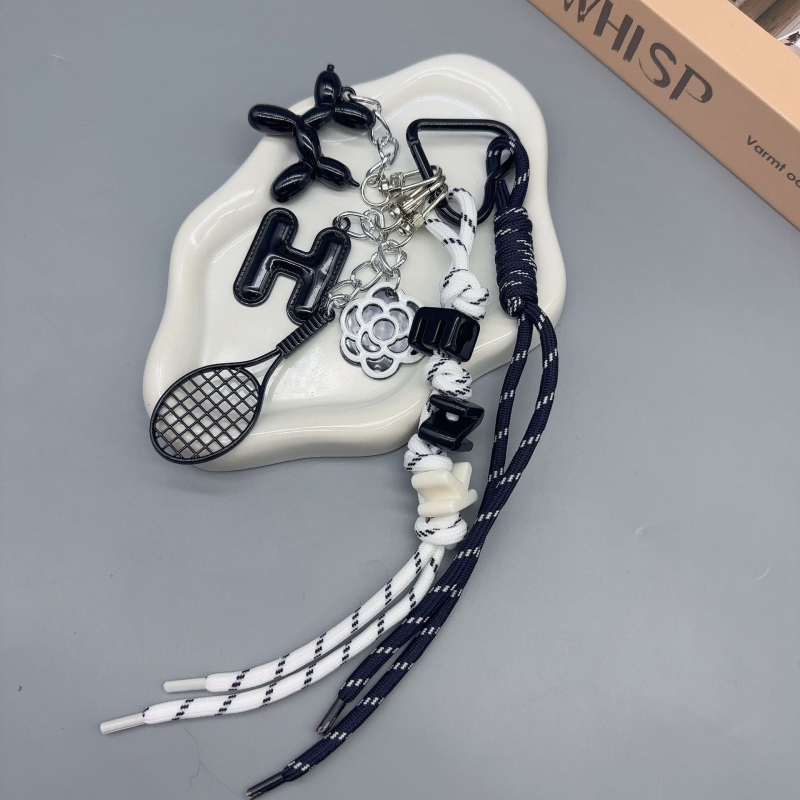 Dlhý prívesok na tašku zliatiny, DIY opletená šnúra, ručne pletený, štýl kľúča, vzor hviezd, slnko a mesiac, letné vydanie 2025