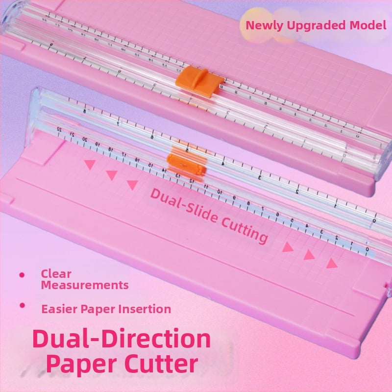 Tăietor de hârtie din plastic, A5, portabil, tip glisant, model 857, cod produs GYDZ03, capul lamei