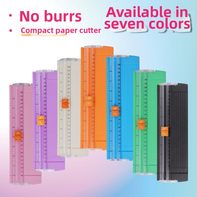 A5 plastikinis popieriaus pjaustytuvas, nešiojamas, slydimo tipas, modelis 857, prekės kodas GYDZ03, peilio galvutė