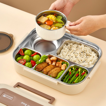 Δοχείο γεύματος από ανοξείδωτο ατσάλι 316, μονωμένο, ορθογώνιο σχήμα, χωρητικότητας 1–2 L, κατάλληλο για μετακινήσεις