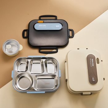 Δοχείο γεύματος από ανοξείδωτο ατσάλι 316, μονωμένο, ορθογώνιο σχήμα, χωρητικότητας 1–2 L, κατάλληλο για μετακινήσεις