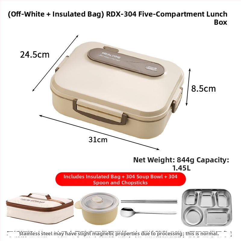 Box na obed z 316 nerezovej ocele, izolovaný, obdĺžnikového tvaru, objem 1–2 l, vhodný na cestovanie