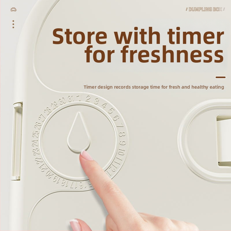 Knedļu glabāšanas kastīte, daudzslāņu svaiguma saglabāšanas dizains, pārtikas kvalitātes plastmasa, noslēgta, saldētavai piemērota