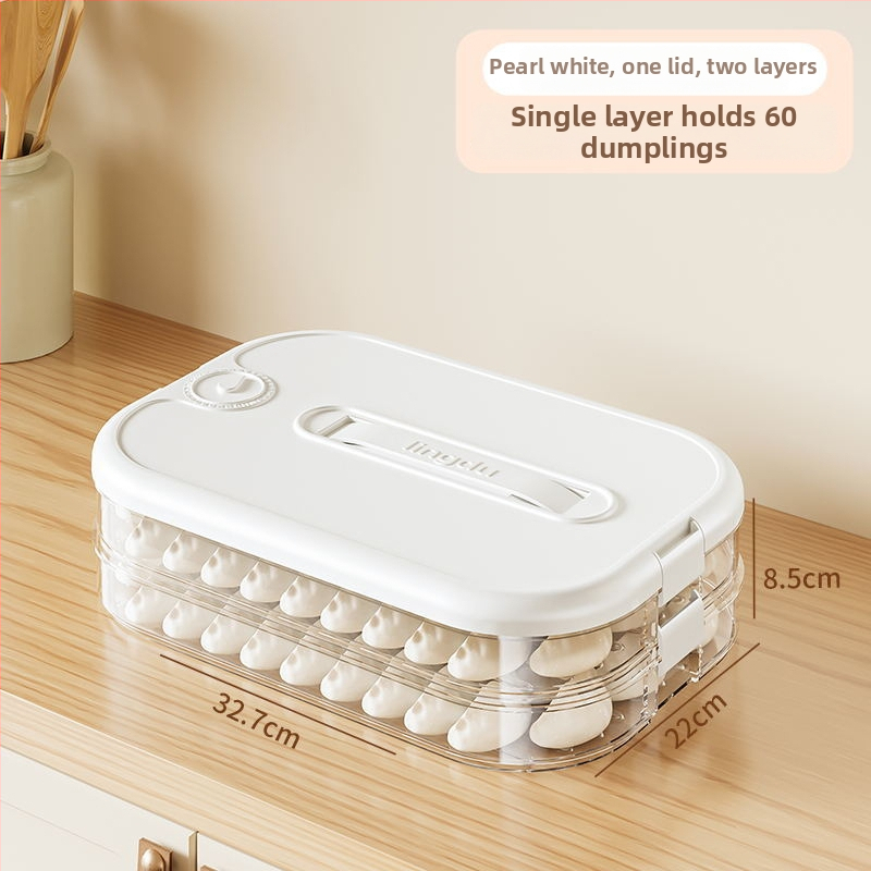 Koldūnų laikymo dėžutė, daugiasluoksnis šviežumo išsaugojimo dizainas, maisto kokybės plastikas, uždara, šaldymui skirta