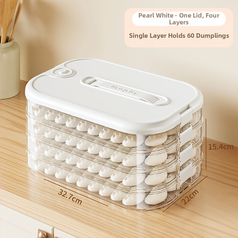 Koldūnų laikymo dėžutė, daugiasluoksnis šviežumo išsaugojimo dizainas, maisto kokybės plastikas, uždara, šaldymui skirta