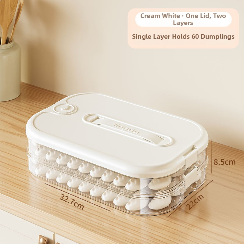 Koldūnų laikymo dėžutė, daugiasluoksnis šviežumo išsaugojimo dizainas, maisto kokybės plastikas, uždara, šaldymui skirta