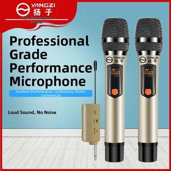 GW26 Bezvadu mikrofons, dubultkanālu, piemērots skatuvei, mājai, KTV sanāksmēm, ar pārvietojamu spoli, frekvenču diapazons 40 Hz–20 kHz, SNR ≥75 dB